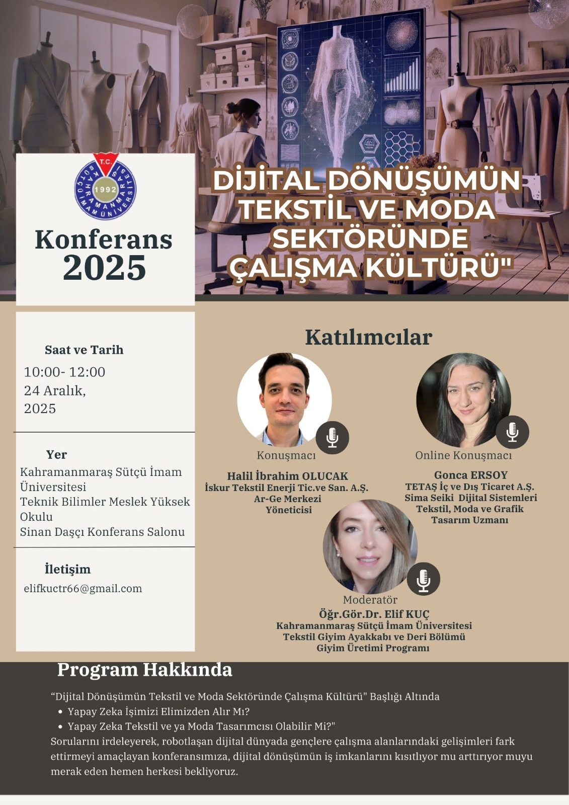 Panel: Dijital Dönüşümün Tekstil ve  Moda Sektöründe Çalışma Kültürü